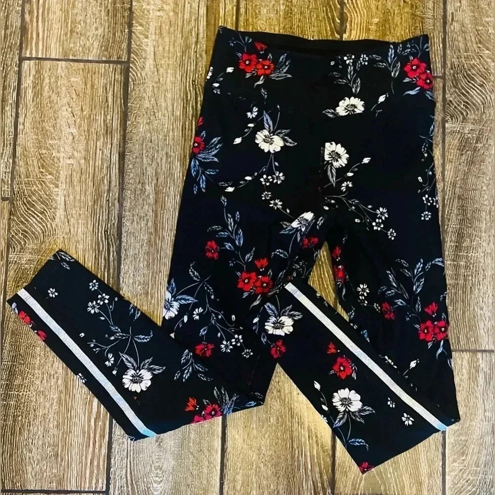 CALVIN KLEIN Performance Floral Workout Leggings Sz S